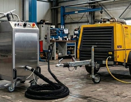 Trockeneisstrahlen mobile Anlage